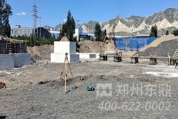 山西大同煤泥烘干機設(shè)備項目基礎(chǔ)建設(shè)現(xiàn)場