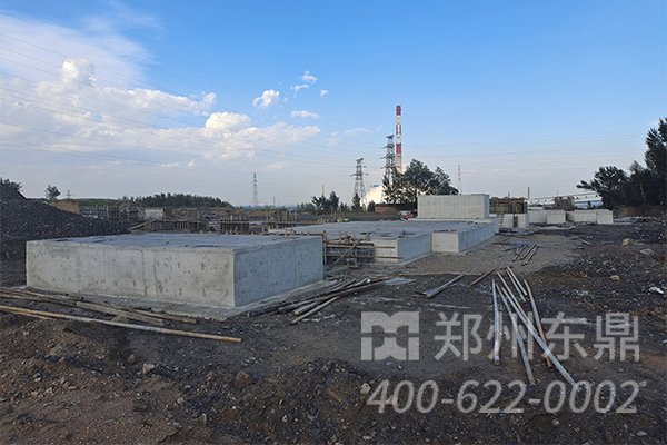 山西大同煤泥烘干機基礎(chǔ)建設(shè)現(xiàn)場